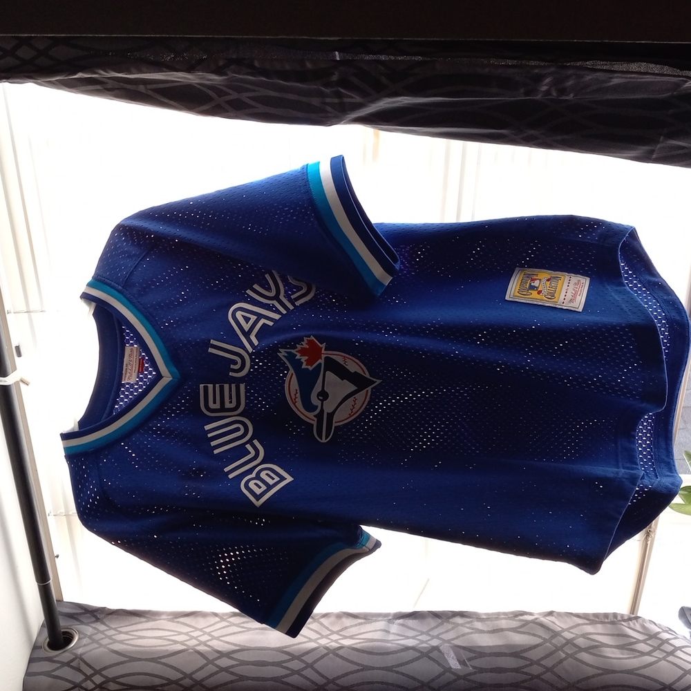 MLB Authentic #12 Roberto Aloman Blue Jays Jersey